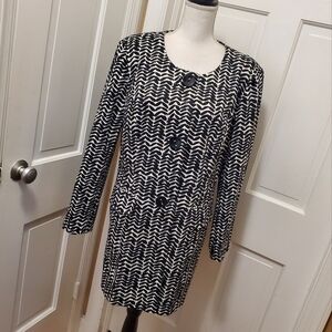East 5th Black & White Outer Coat Size XL
